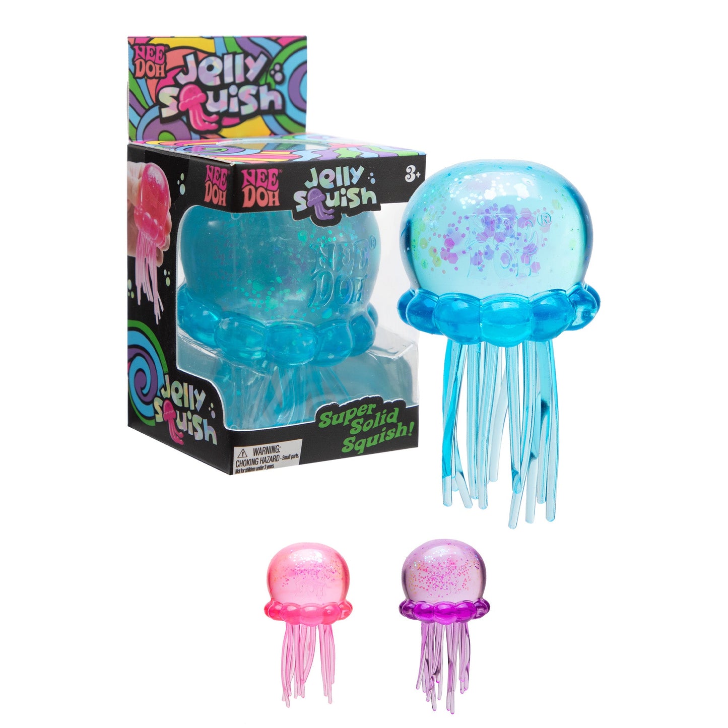 NeeDoh JellySquish Squishy Fidget Toy Blue