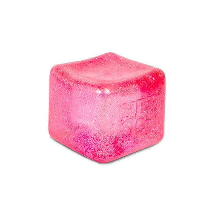NeeDoh Nice Berg Glitter & Glow - Squishy Toy Cube, Big Glow in the Dark Fidget
