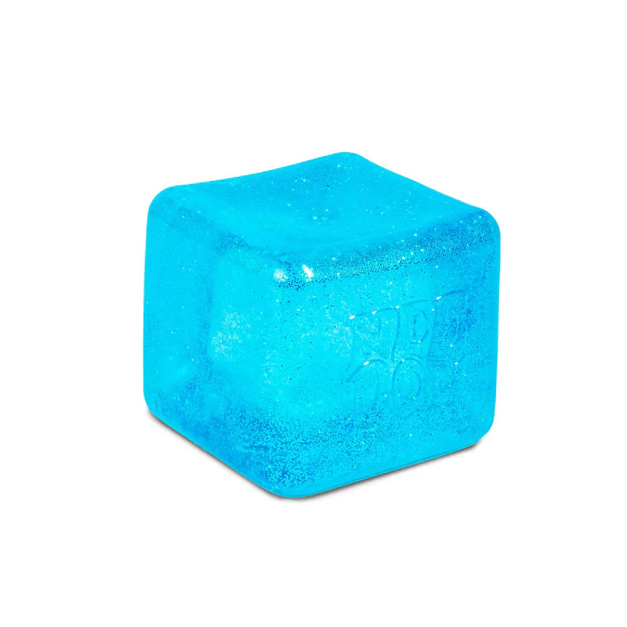NeeDoh Nice Berg Glitter & Glow - Squishy Toy Cube, Big Glow in the Dark Fidget
