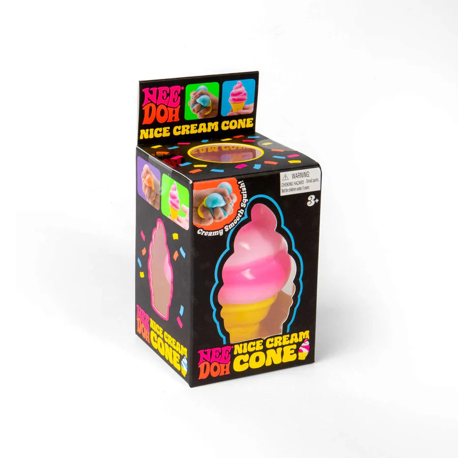 NeeDoh Nice Cream Cone - Schylling Squishy Fidget Toy, Sensory Stress Toys